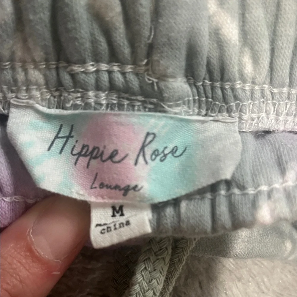 Hippie Rose Purple and Gray Athletic Shorts with Elastic Waistband - Picture 2 of 3